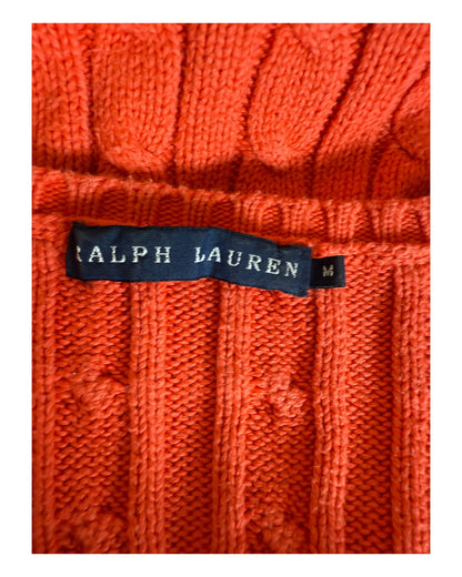 Polo Ralph Lauren Zopfmuster Pullover rot Größe M