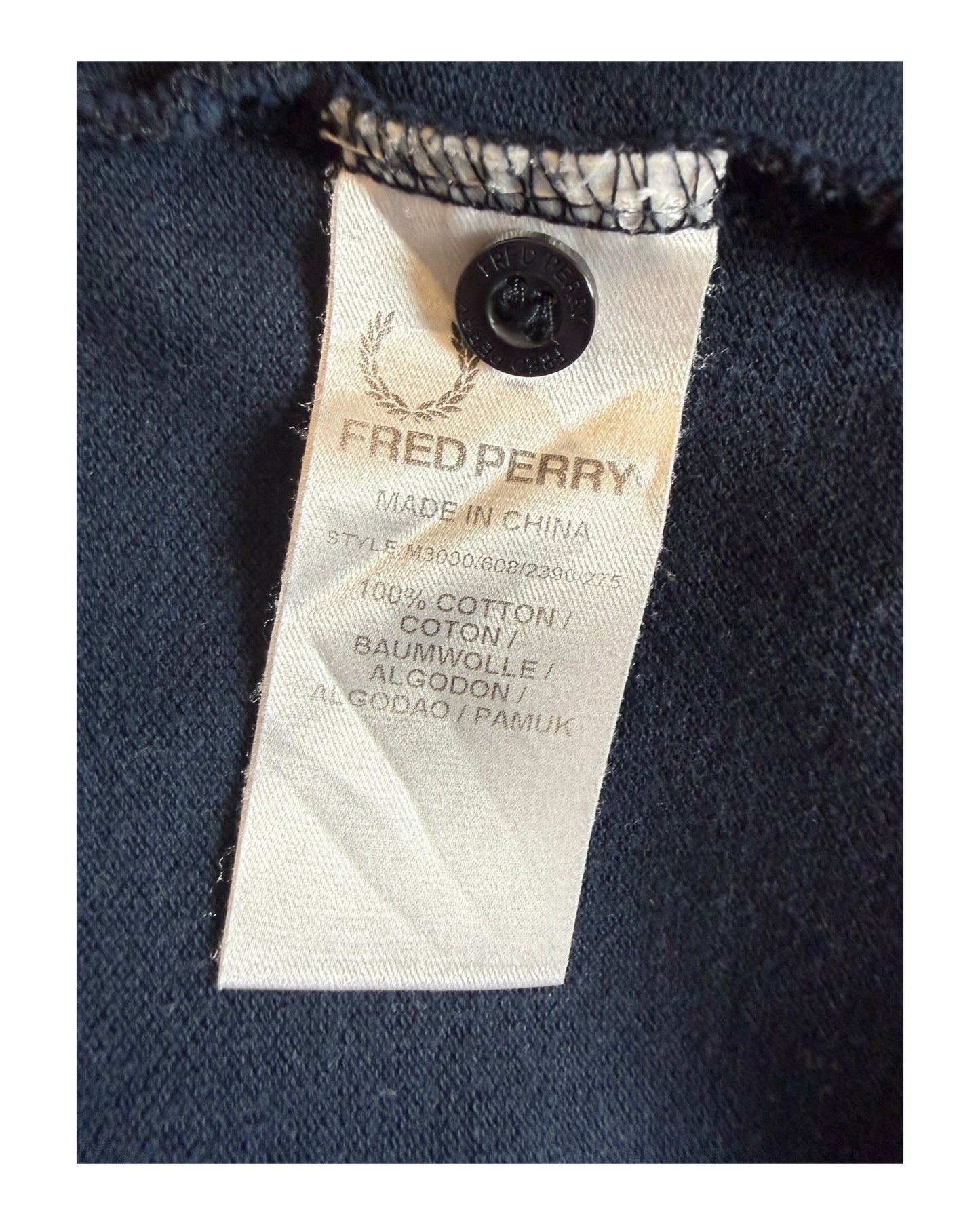 Fred Perry Poloshirt marineblau Größe M