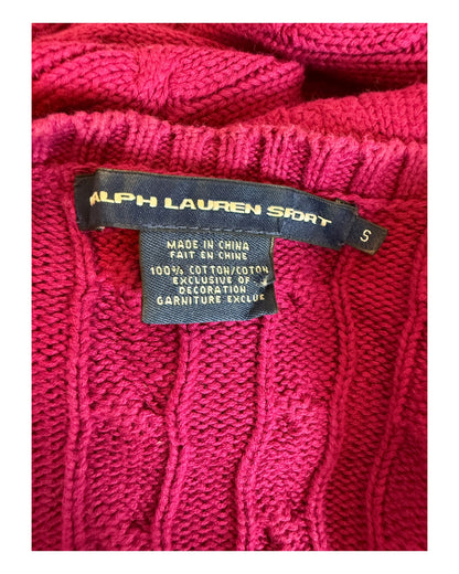 Polo Ralph Lauren cable knit sweater pink size S