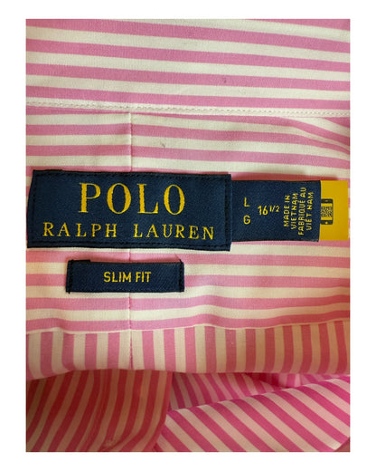 Polo Ralph Lauren Hemd rosa weiß gestreift Größe L