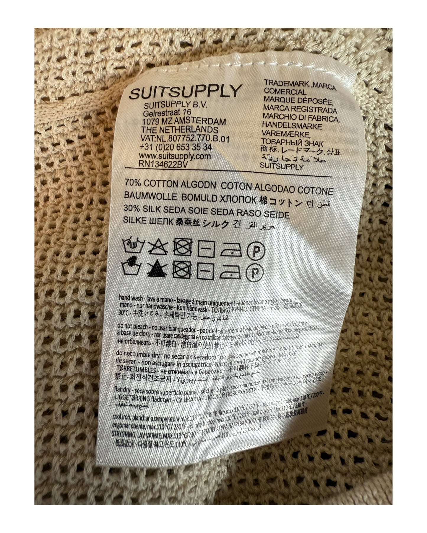 Suit Supply Poloshirt beige Größe L