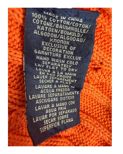 Polo Ralph Lauren Zopfmuster Pullover orange Größe M