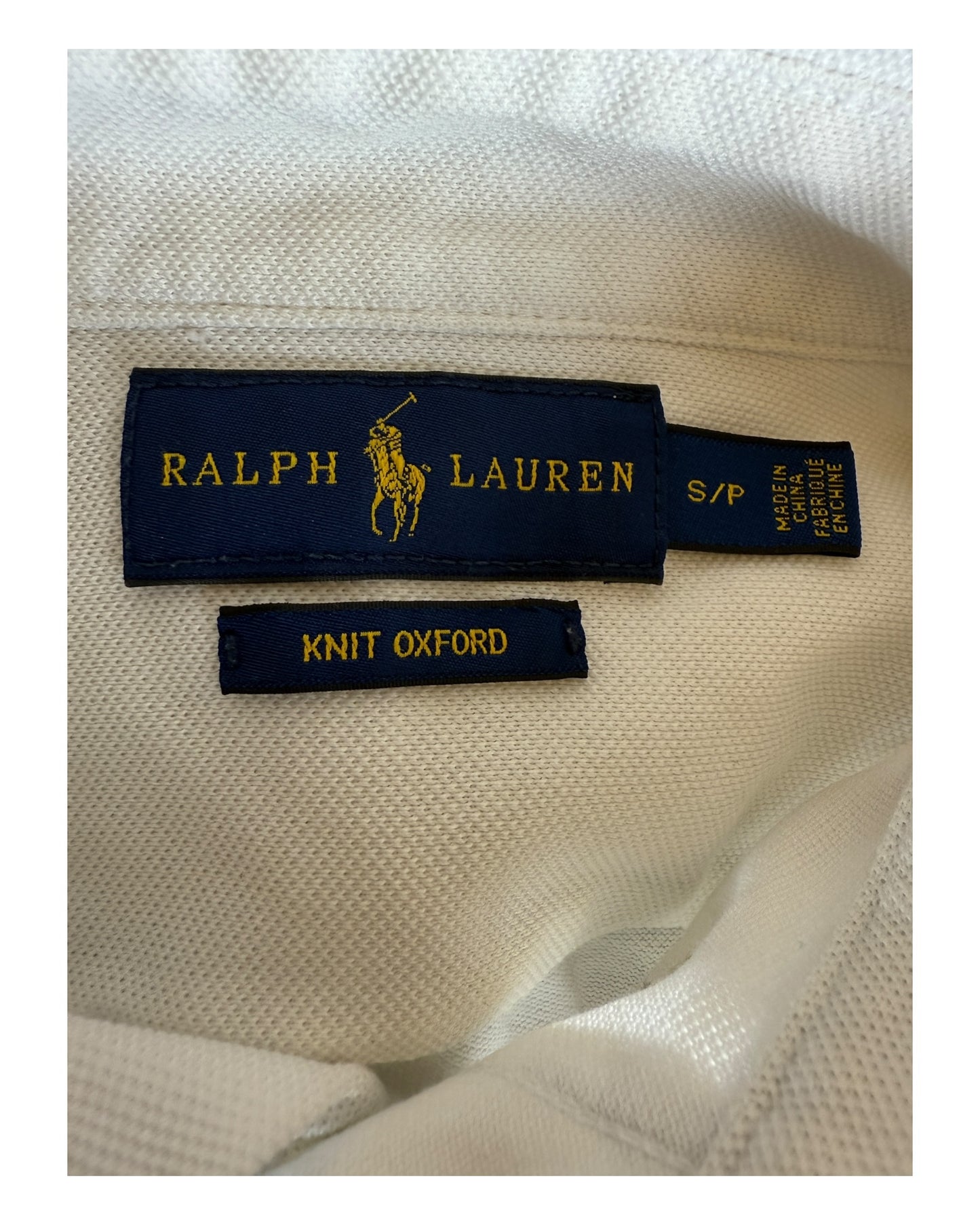 Polo Ralph Lauren Knit Oxfordhemd Bluse weiß Größe S