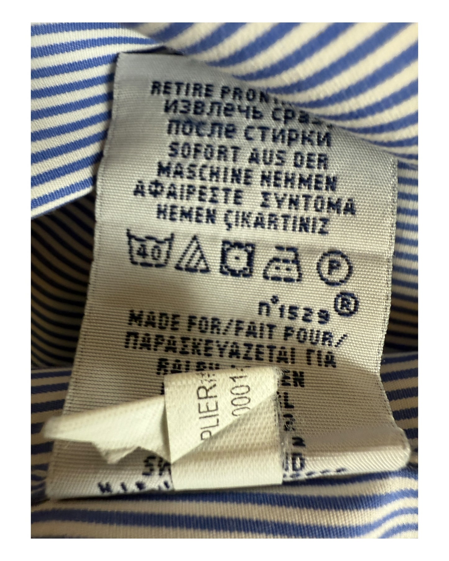 Polo Ralph Lauren Hemd blau weiß gestreift Größe M