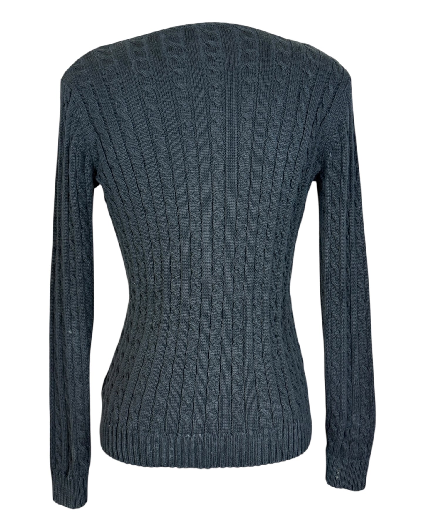 Polo Ralph Lauren Zopfmuster Pullover schwarz Größe S