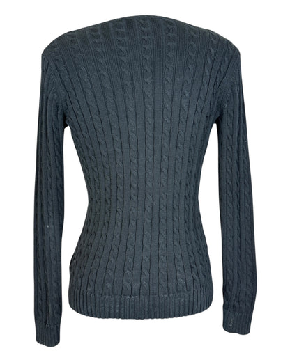 Polo Ralph Lauren Zopfmuster Pullover schwarz Größe S