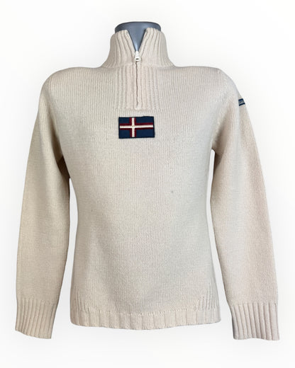 Napapijri Half Zip Pullover beige Größe M