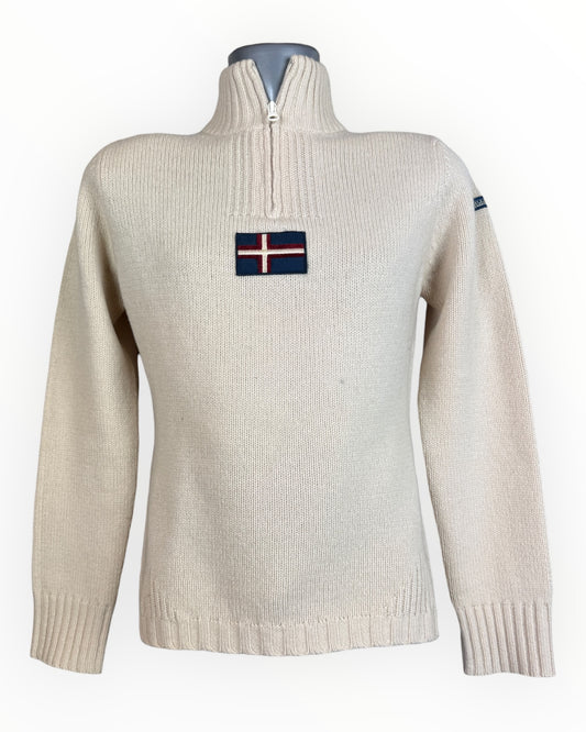 Napapijri Half Zip Pullover beige Größe M
