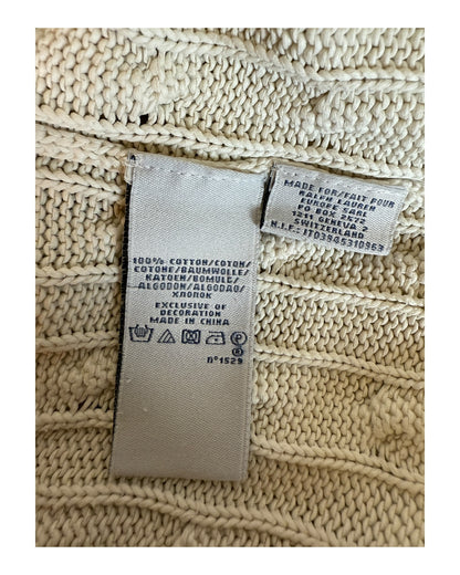 Polo Ralph Lauren Zopfmuster Pullover creme Größe M