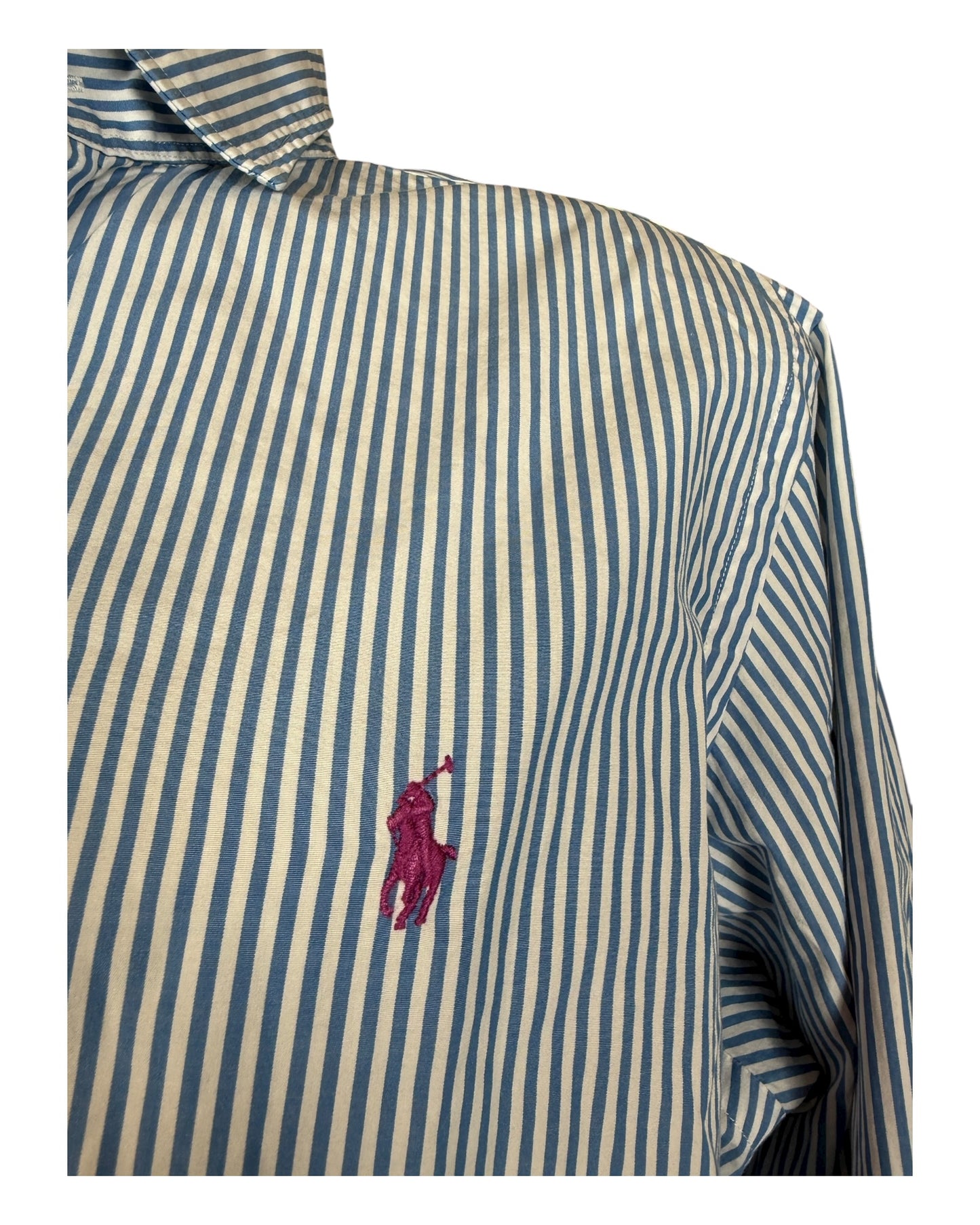 Polo Ralph Lauren Hemd blau weiß gestreift Größe L