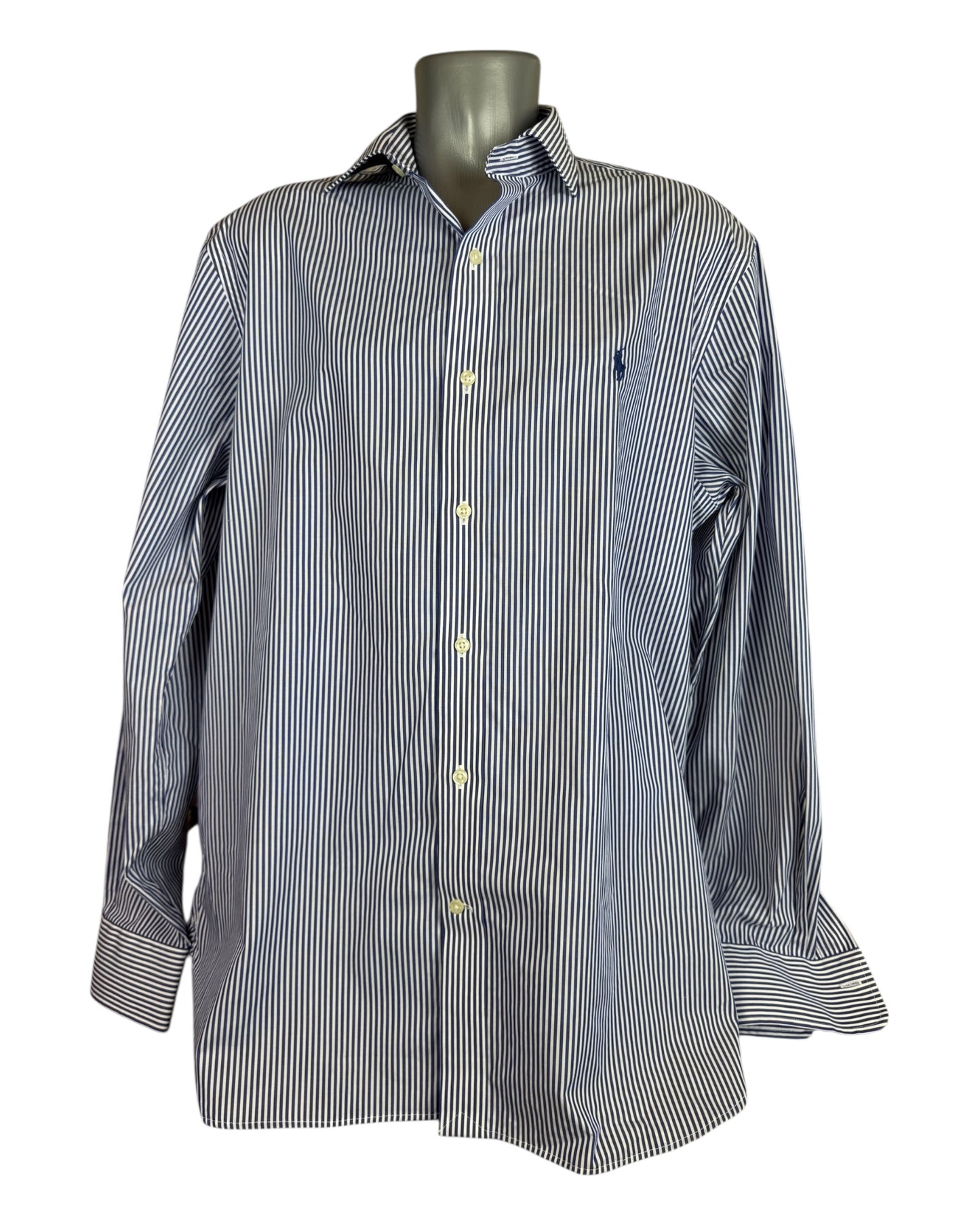 Polo Ralph Lauren Hemd blau weiß gestreift Größe L