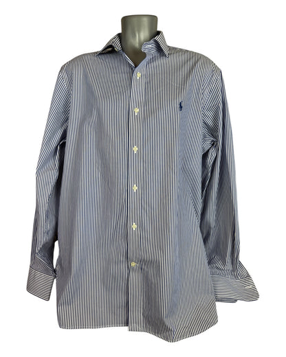 Polo Ralph Lauren Hemd blau weiß gestreift Größe L