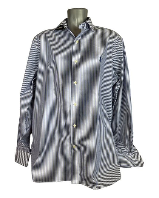 Polo Ralph Lauren Hemd blau weiß gestreift Größe L