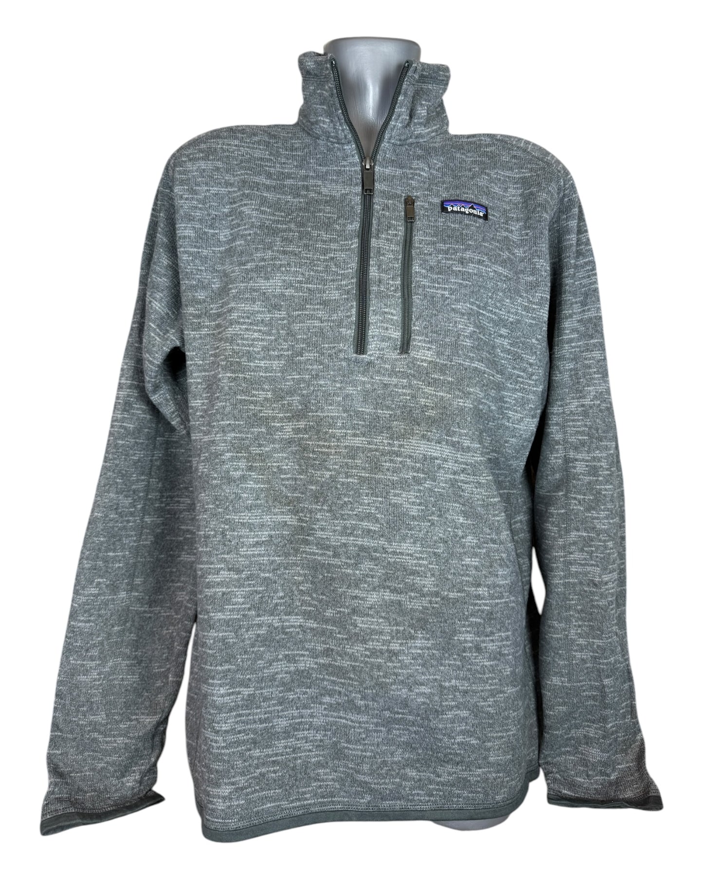 Patagonia Fleece Half Zip Pullover grau Größe L