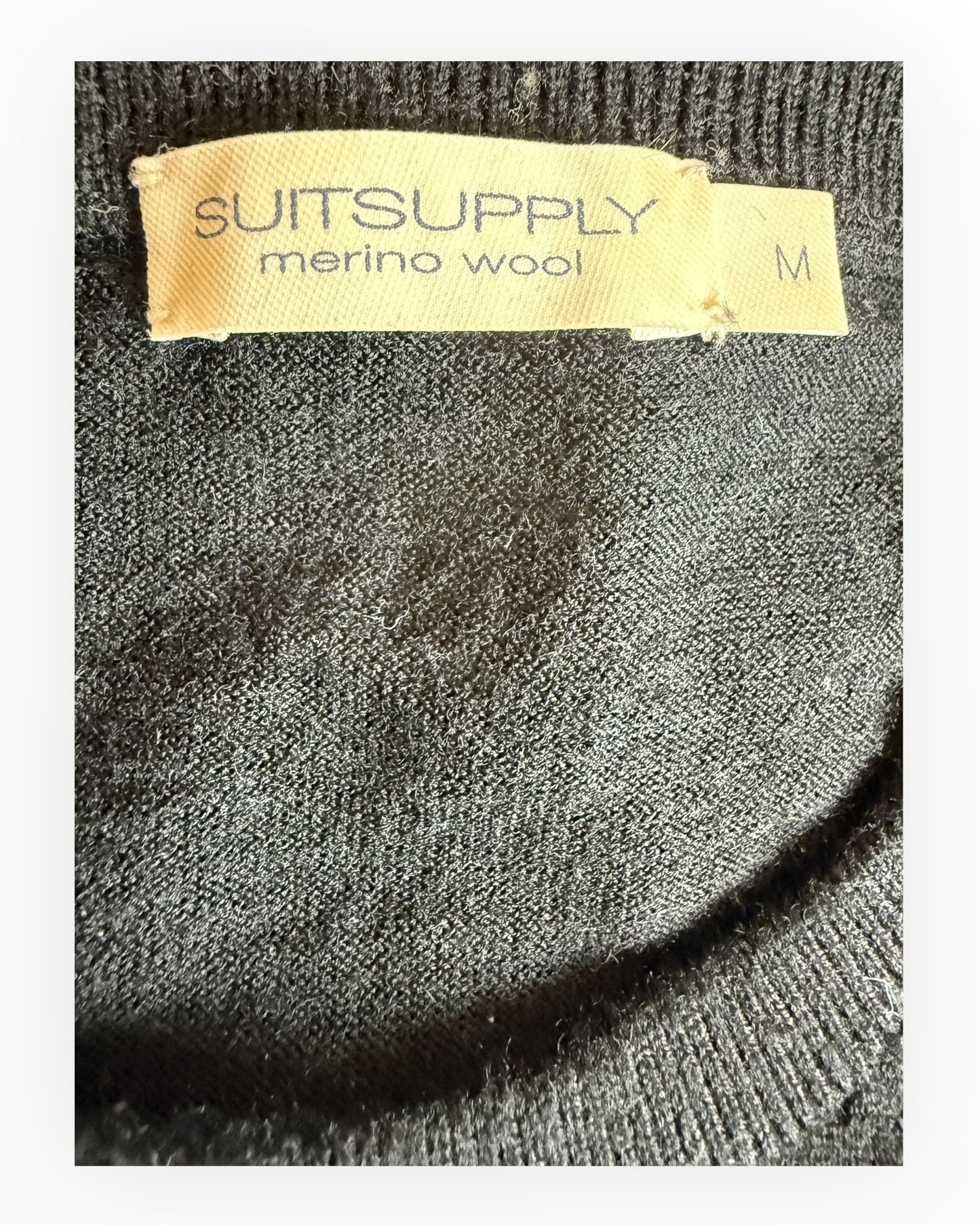 Suit Supply Pullover Merinowolle schwarz Größe M