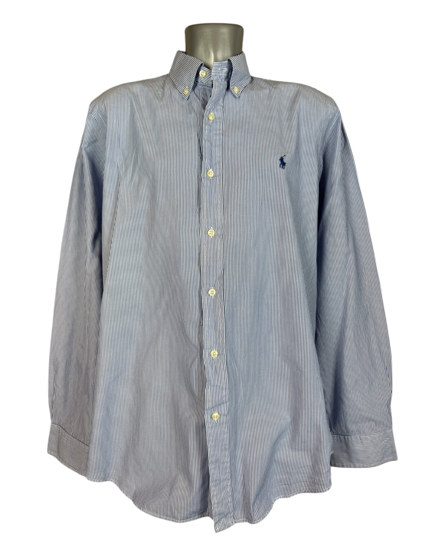 Polo Ralph Lauren Hemd blau weiß gestreift Größe L