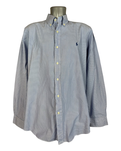 Polo Ralph Lauren Hemd blau weiß gestreift Größe L