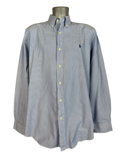 Polo Ralph Lauren Hemd blau weiß gestreift Größe L