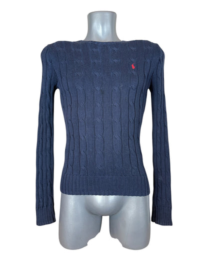Polo Ralph Lauren Zopfmuster Pullover marineblau Größe S