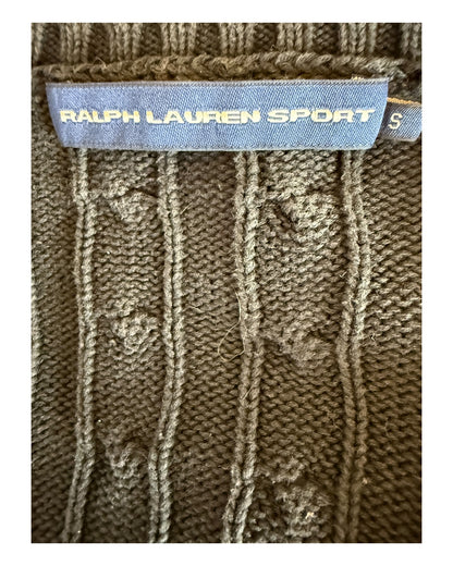 Polo Ralph Lauren Zopfmuster Pullover schwarz Größe S