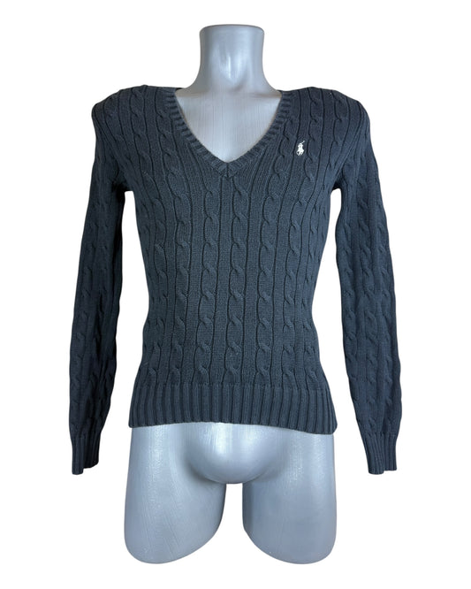 Polo Ralph Lauren Zopfmuster Pullover schwarz Größe M