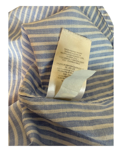Polo Ralph Lauren Leinenhemd blau weiß gestreift Größe M
