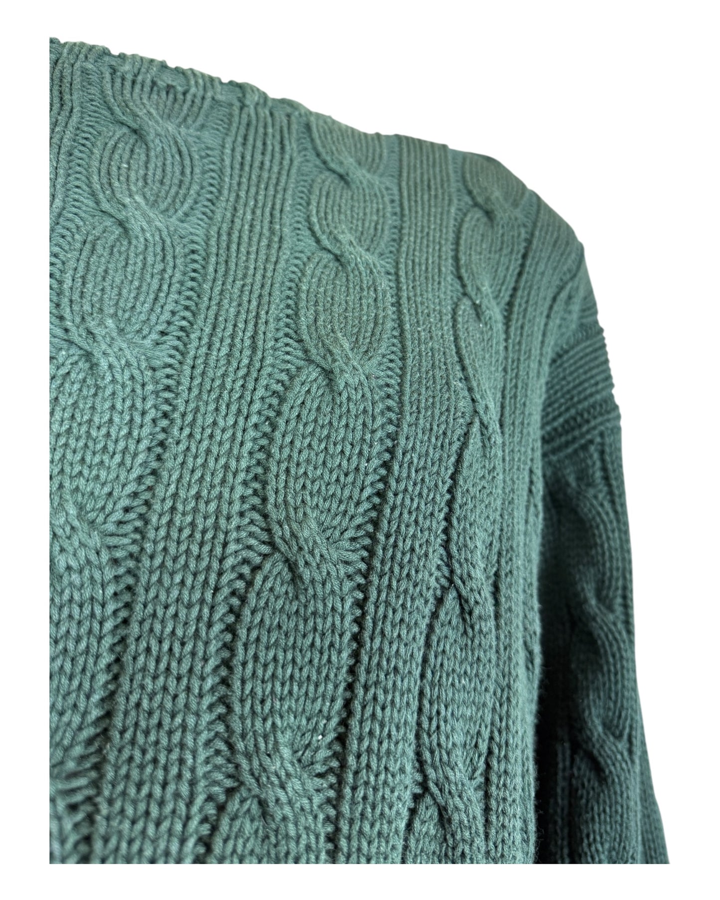 Polo by Ralph Lauren Zopfmuster Pullover grün Größe XL