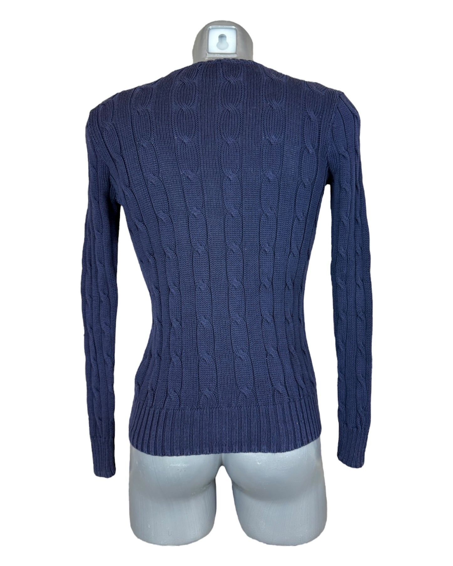 Polo Ralph Lauren Zopfmuster Pullover marineblau Größe S