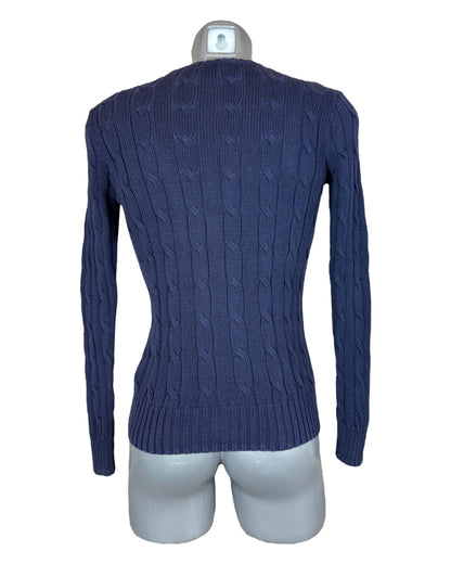 Polo Ralph Lauren Zopfmuster Pullover marineblau Größe S