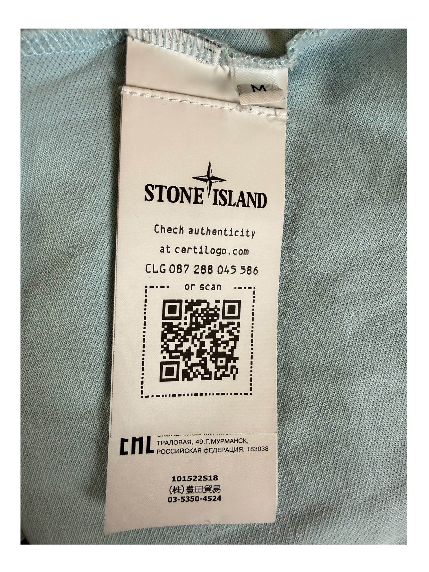 Stone Island Poloshirt hellblau Größe M