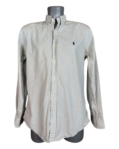 Polo Ralph Lauren Hemd grau weiß gestreift Größe M