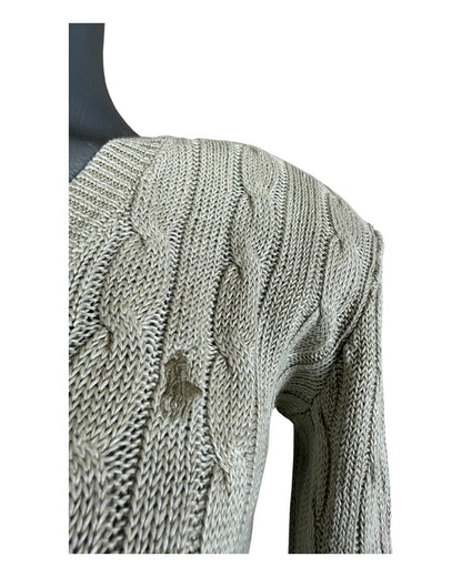 Polo Ralph Lauren Zopfmuster Pullover beige Größe S