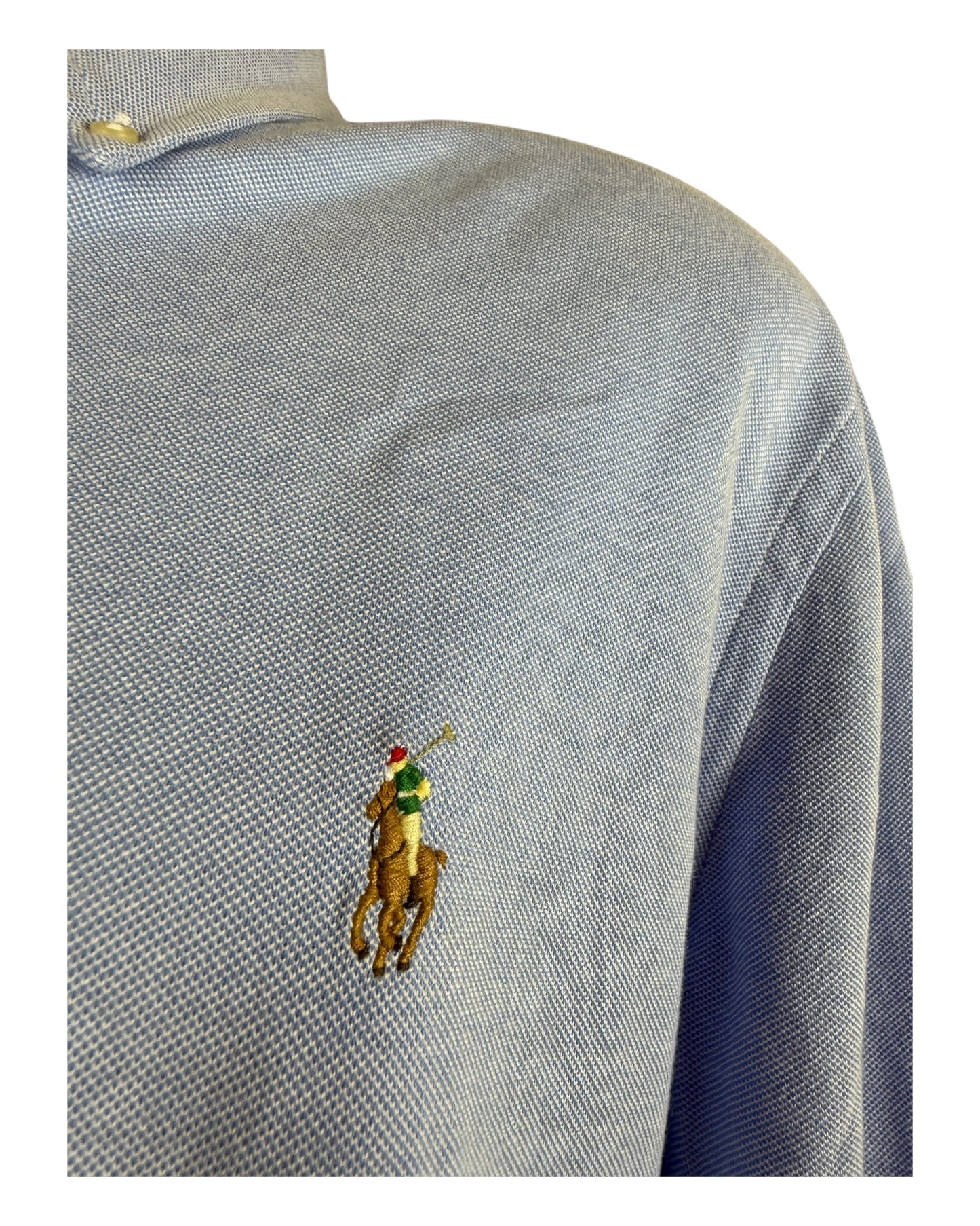 Polo Ralph Lauren Knit Oxfordhemd hellblau Größe L