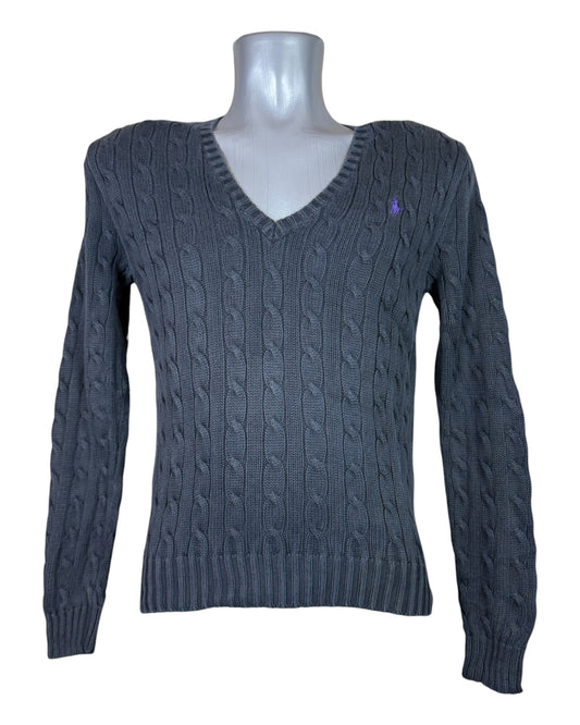 Polo Ralph Lauren Zopfmuster Pullover schwarz Größe L