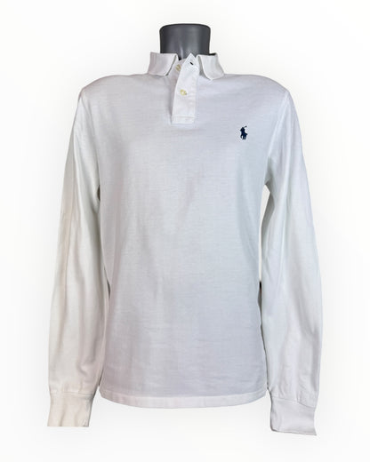 Polo Ralph Lauren langärmliges Poloshirt weiß Größe M