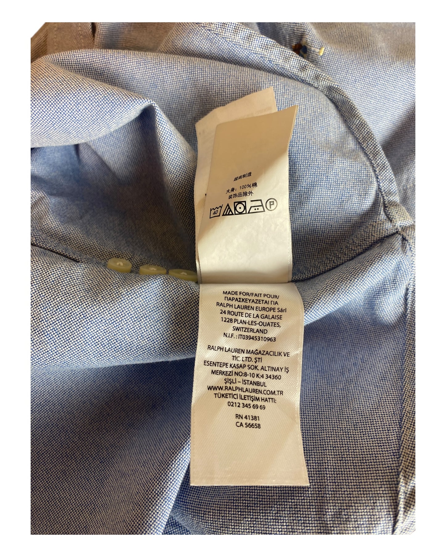 Polo Ralph Lauren Oxford shirt light blue size M