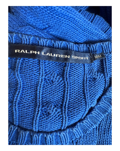 Polo Ralph Lauren Zopfmuster Pullover blau Größe M