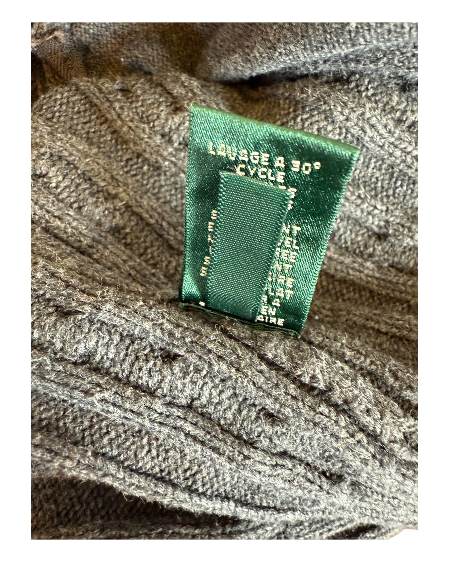 Polo Ralph Lauren Zopfmuster Strickjacke grau Größe S