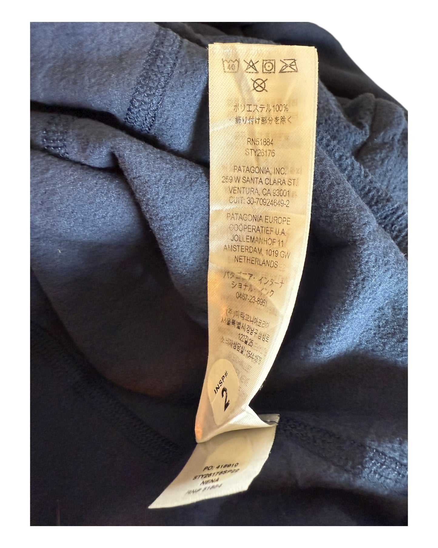 Patagonia Fleece Half Zip Pullover marineblau Größe L