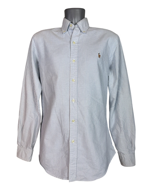 Polo Ralph Lauren Oxfordhemd hellblau weiß gestreift Größe M