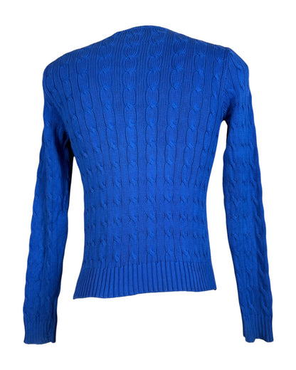 Polo Ralph Lauren Zopfmuster Pullover blau Größe M