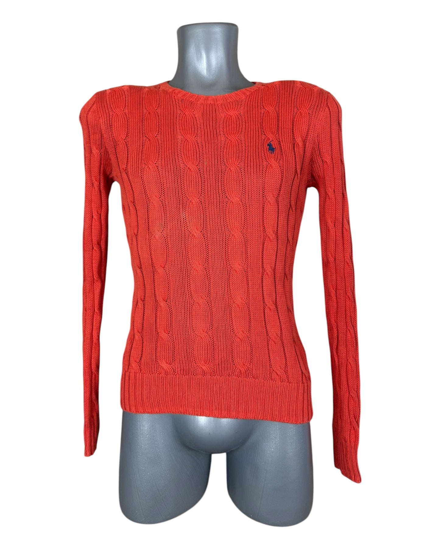 Polo Ralph Lauren Zopfmuster Pullover rot Größe S