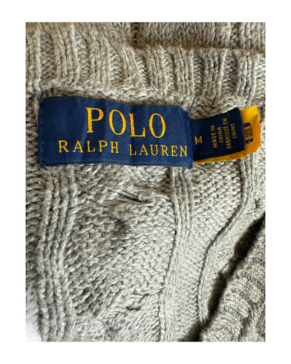 Polo Ralph Lauren Zopfmuster Pullover grau Größe M