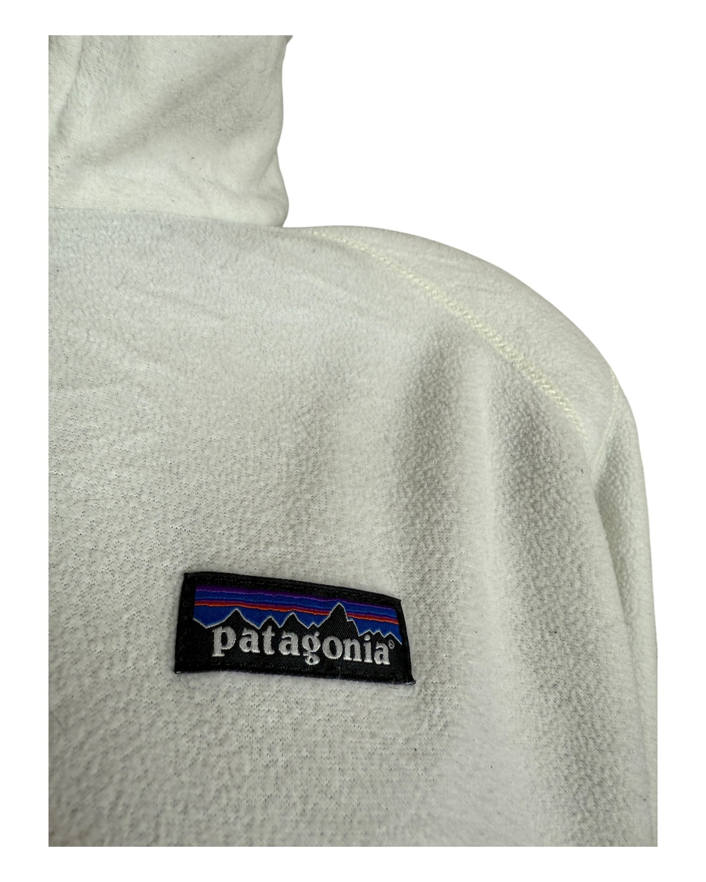 Patagonia Fleece Half Zip Pullover weiß creme Größe L