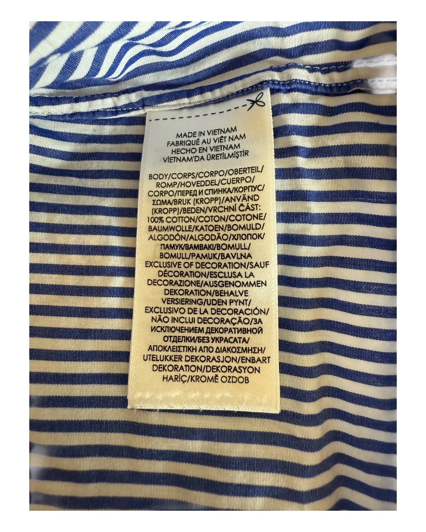 Polo Ralph Lauren Hemd blau weiß gestreift Größe M