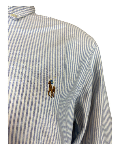 Polo Ralph Lauren Oxfordhemd blau weiß gestreift Größe M