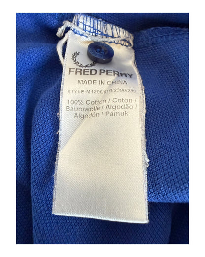 Fred Perry Poloshirt blau Größe M