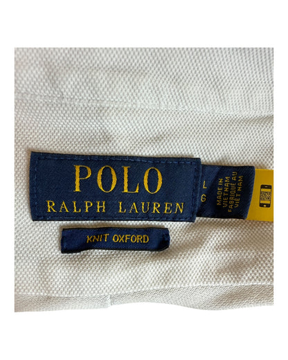 Polo Ralph Lauren Knit Oxfordhemd weiß Größe L