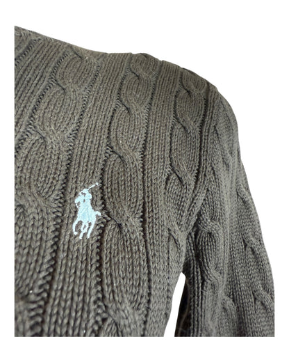 Polo Ralph Lauren Zopfmuster Pullover braun Größe M