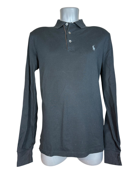Polo Ralph Lauren langärmliges Poloshirt schwarz Größe M
